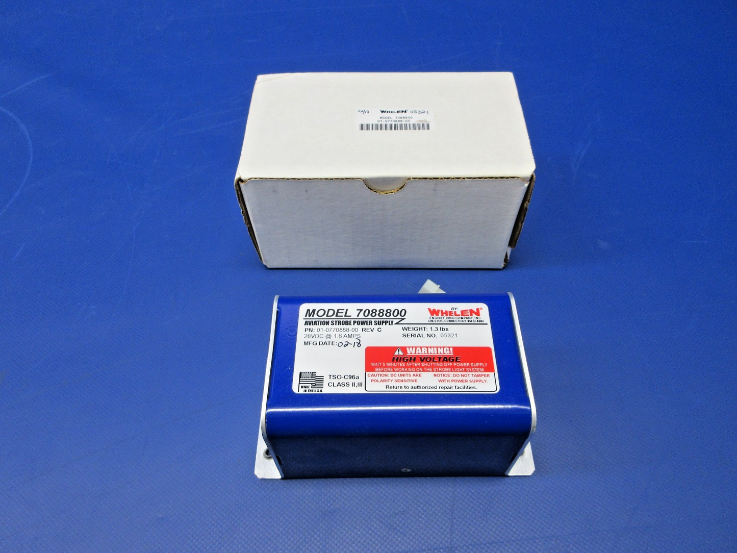 Whelen 7088800 Aviation Strobe Power Supply 28V P/N 01-0770888-0 NOS (0426-757)0