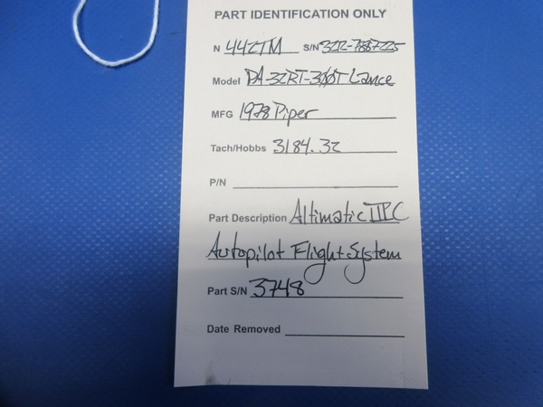 Piper PA-32RT-300T Lance II Altimatic III C Autopilot Flight System (0924-941)