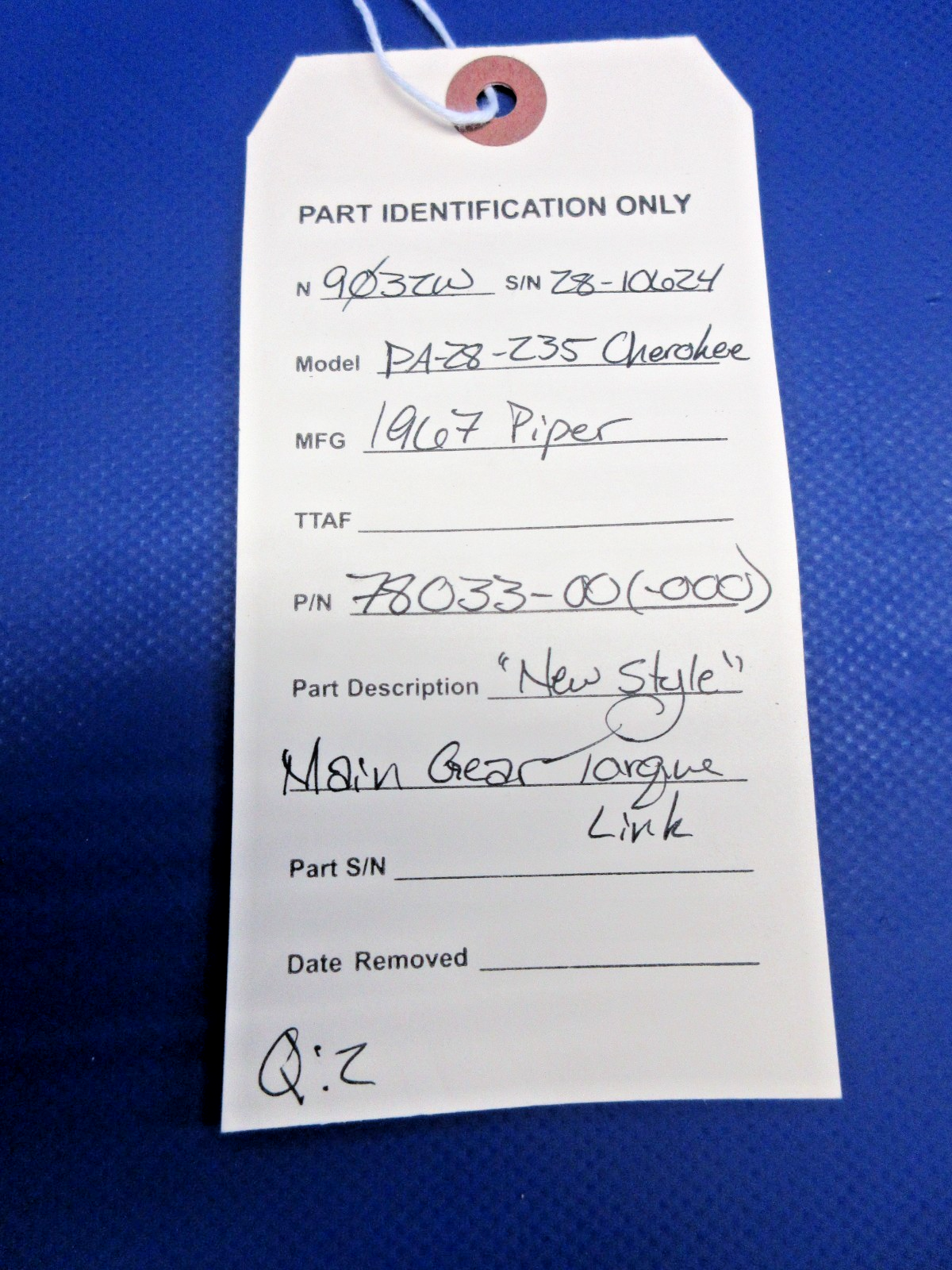 Piper PA-28-235 Cherokee "New Style" Main Gear Torque Link 78033-00 (0926-906)19