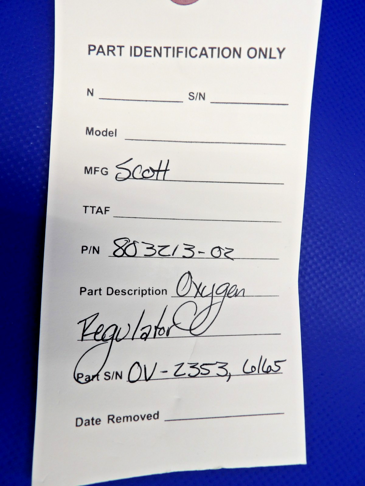 #Scott Oxygen Regulator P/N 803213-02 (0426-1259)10