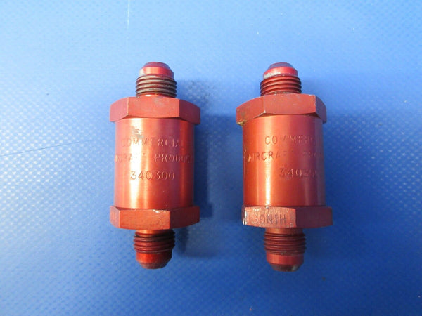 Cessna P337H Skymaster Aircraft Products Check Valve 340300 LOT OF 2 (0724-772)