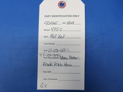 Bell 47J-2 Helicopter Main Rotor Blade Pitch Horn P/N 47-120-167-1 (1124-1361)8