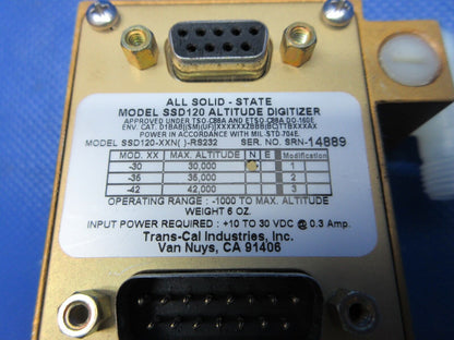 Trans-Cal All Solid State Altitude Digitizer P/N SSD120 WARRANTY (0724-1385)