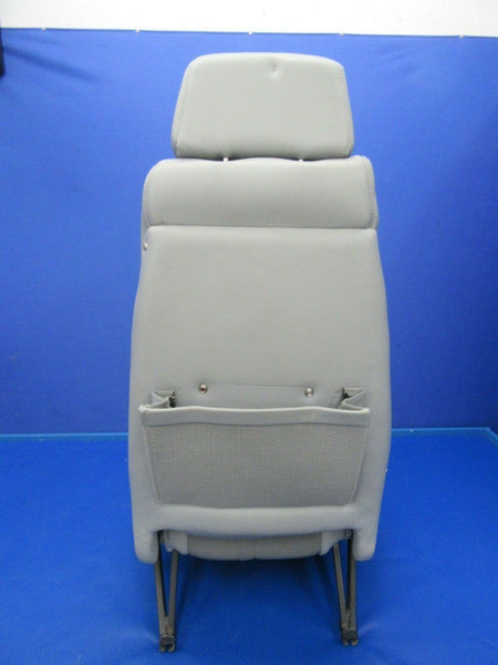 Beech Baron 95-B55 Seat RH Fourth Passenger Gray Leather 102-530094-7 (1119-30)