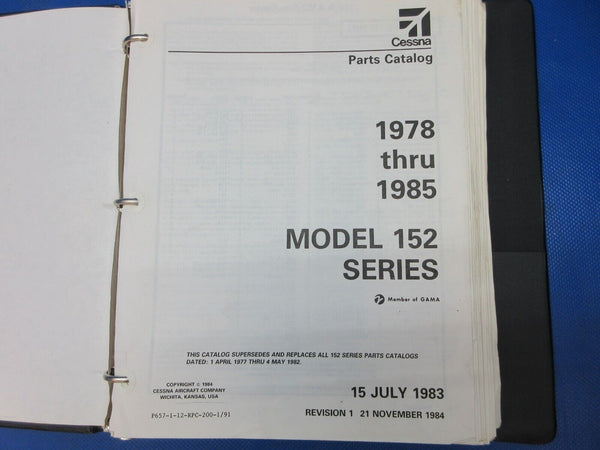 Cessna 150 1978 thru 1985 Parts Catalog Reprint P/N P657-1-12 (1024-1240)