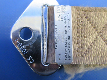 Piper PA-32RT-300T American Safety Pilot Seat Belt Assy P/N 500576 (0924-862)