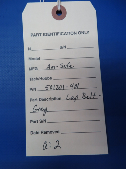 Am-Safe Lap Belt - Grey P/N 501301-401 (0523-963)