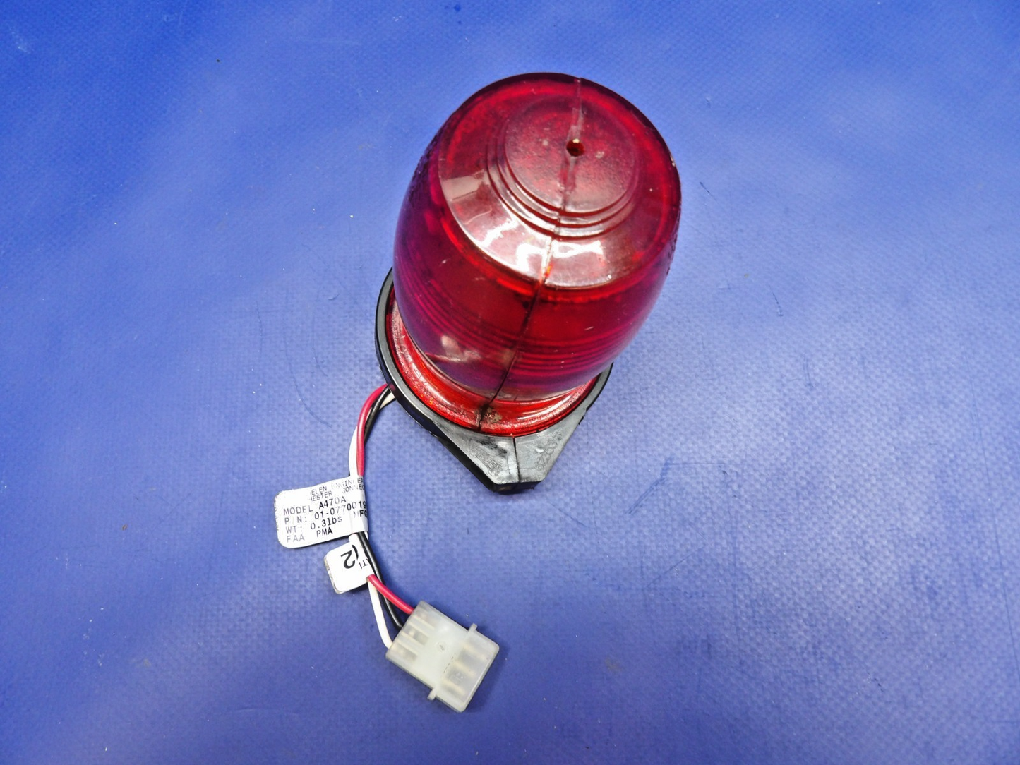 Whelen A470A Red Strobe Light P/N 01-0770019 TESTED (0426-1348)9