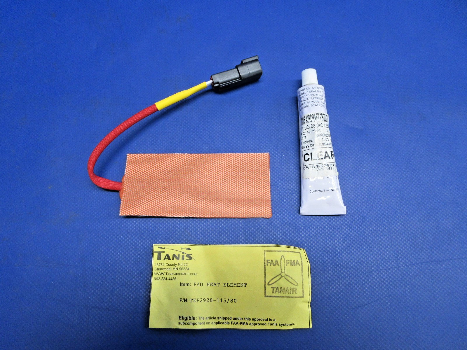 Tanis Engine Heating Case Pad Upper /LWR P/N TEP2928-115/80 NOS (0326-987)1