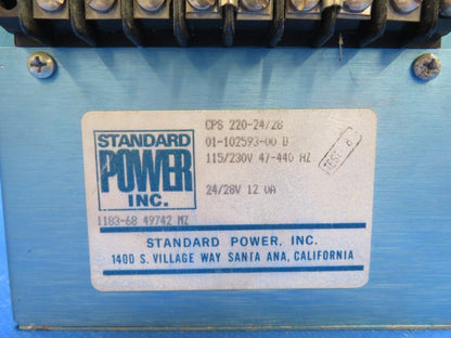 @Standard Power Inc. Power Supply 28V P/N CPS220-24/28, 01-102593-00 (1124-2002)