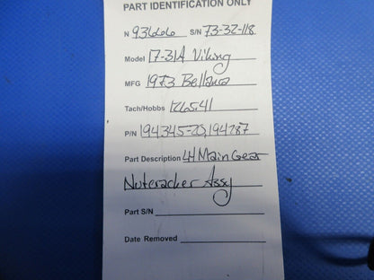 Bellanca 17-31A Viking LH Main Gear Nutcracker Assy P/N 194345-20 (0924-809)
