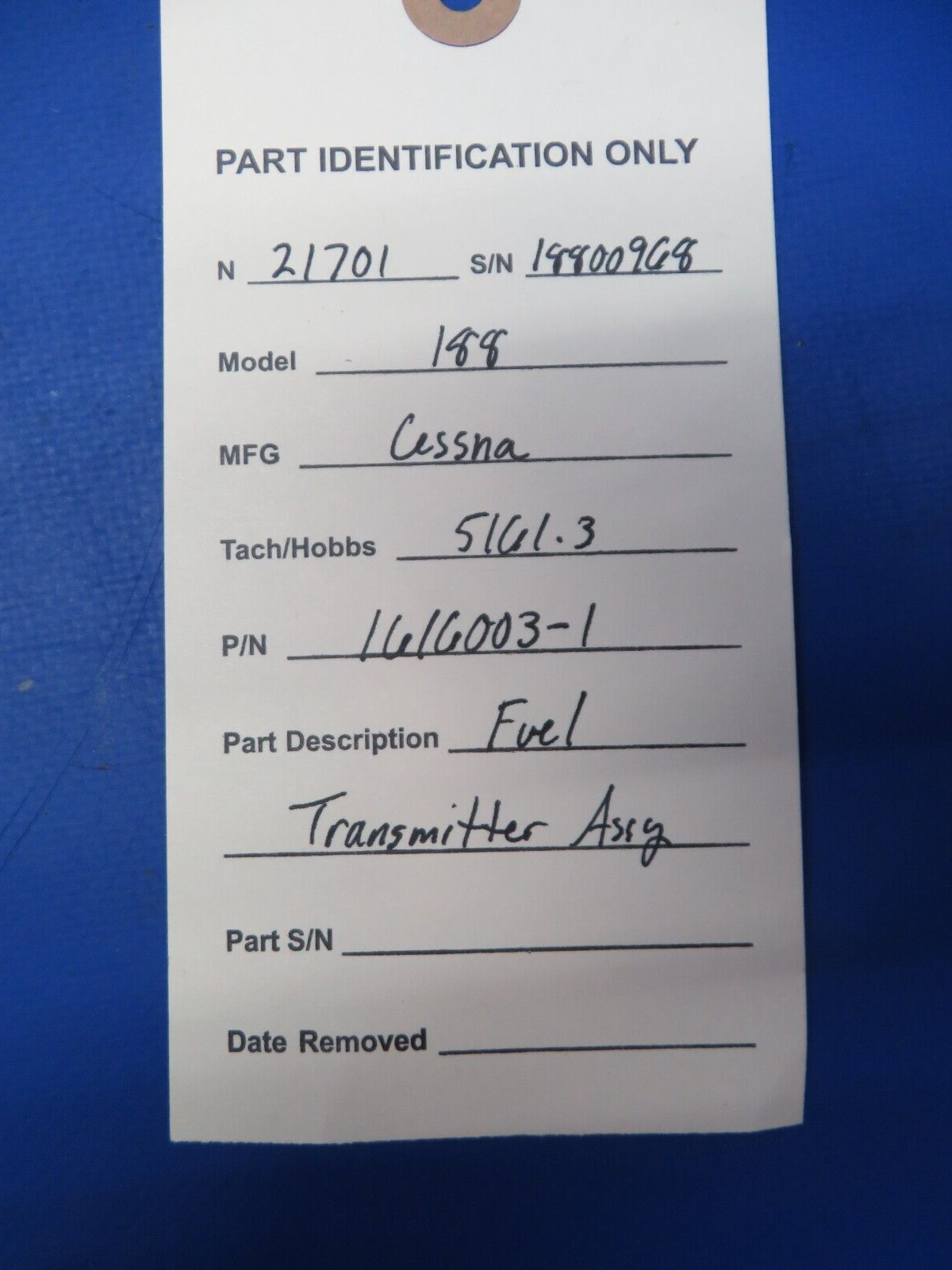 Cessna 188B AGpickup Fuel Transmitter Assy P/N 1616003-1 - Tested (0723-552)9