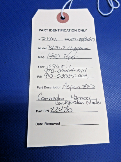 Aspen EFD Connector Harness Configuration Model P/N 910-00005-004 (0626-820)15