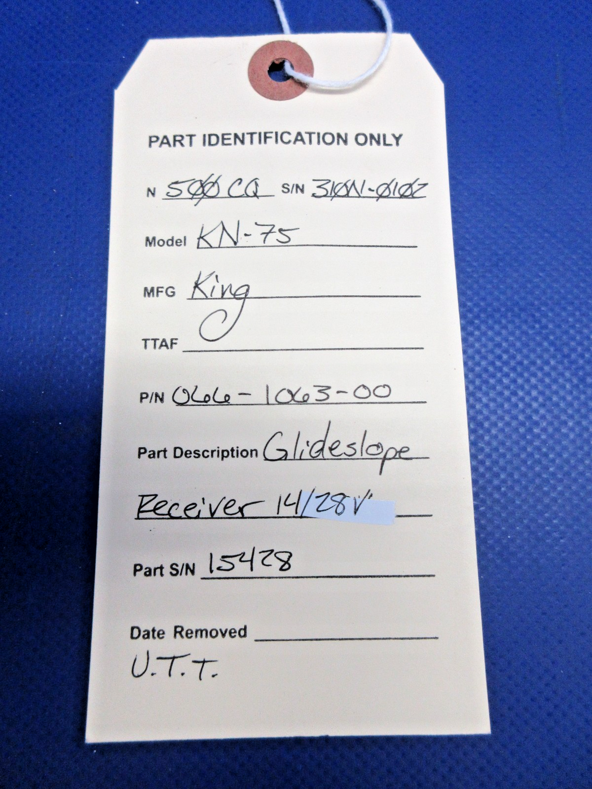 King KN-75 Glideslope Receiver 14/28V P/N 066-1063-00 WARRANTY (0926-792)7