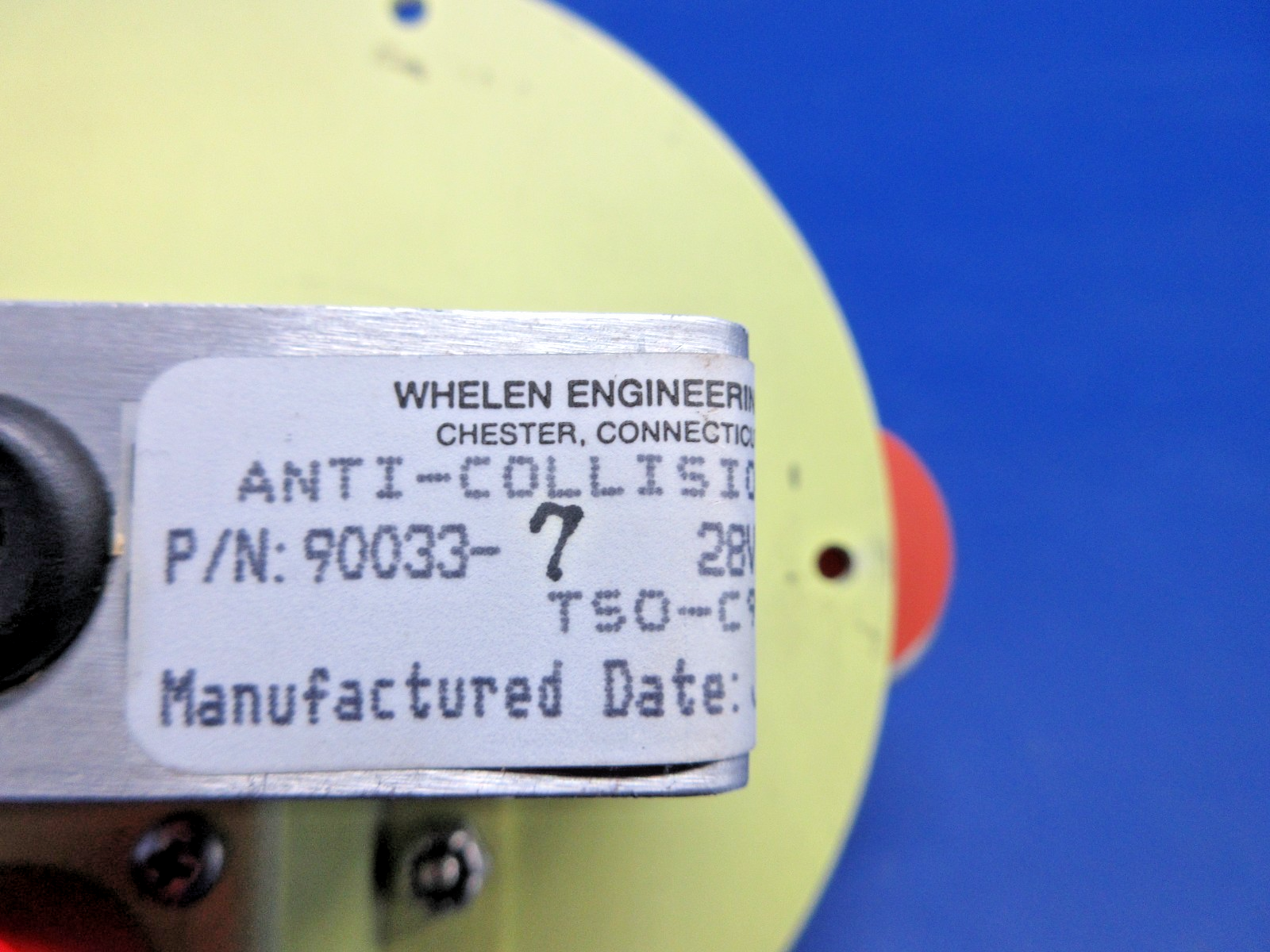 Whelen Red Anti-Collision Light 28V P/N 90033-7 NOS TESTED (0326-932)5