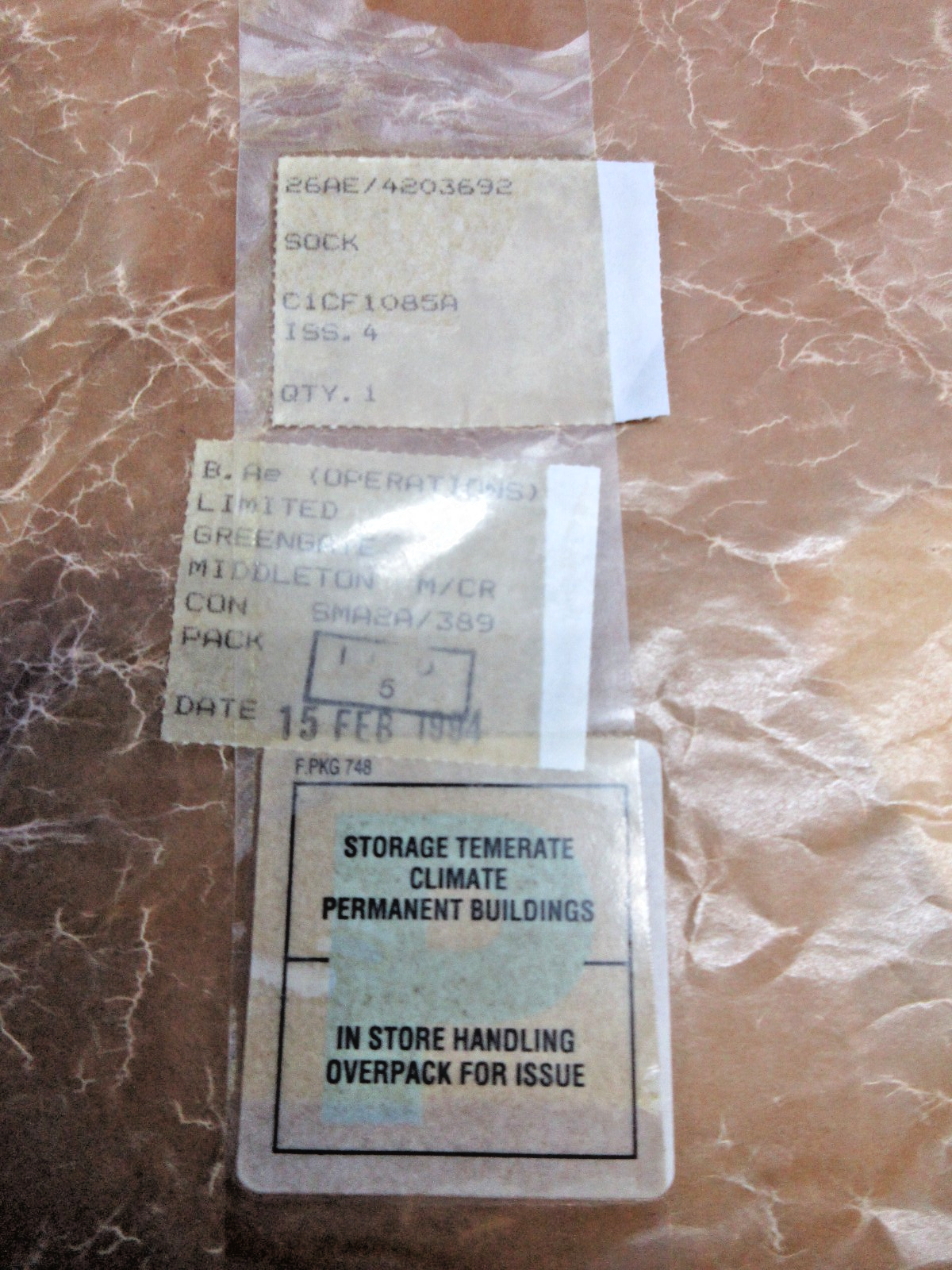 Century Aviation Control Cover Sock P/N C1CF1085A NOS (0426-773)2