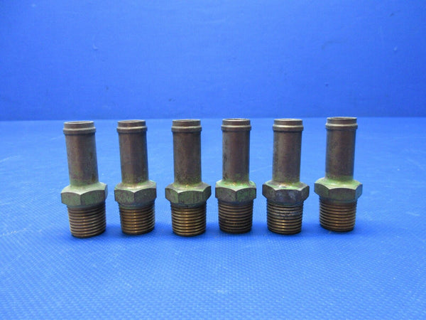 Aircraft Brass Hose Nipple Fitting 5/8" Hose 1/2 NPT P/N AN840-10 NOS (1121-365)