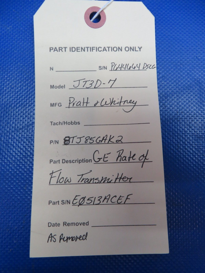 Pratt & Whitney JT3D-7 GE Rate Of Flow Transmitter 8TJ85GAK2 (1024-266)