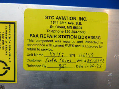 Bendix/King KX155 NAV/COMM w Connector 28V 069-1024-43 TESTED w/ 8130 (0125-196)17