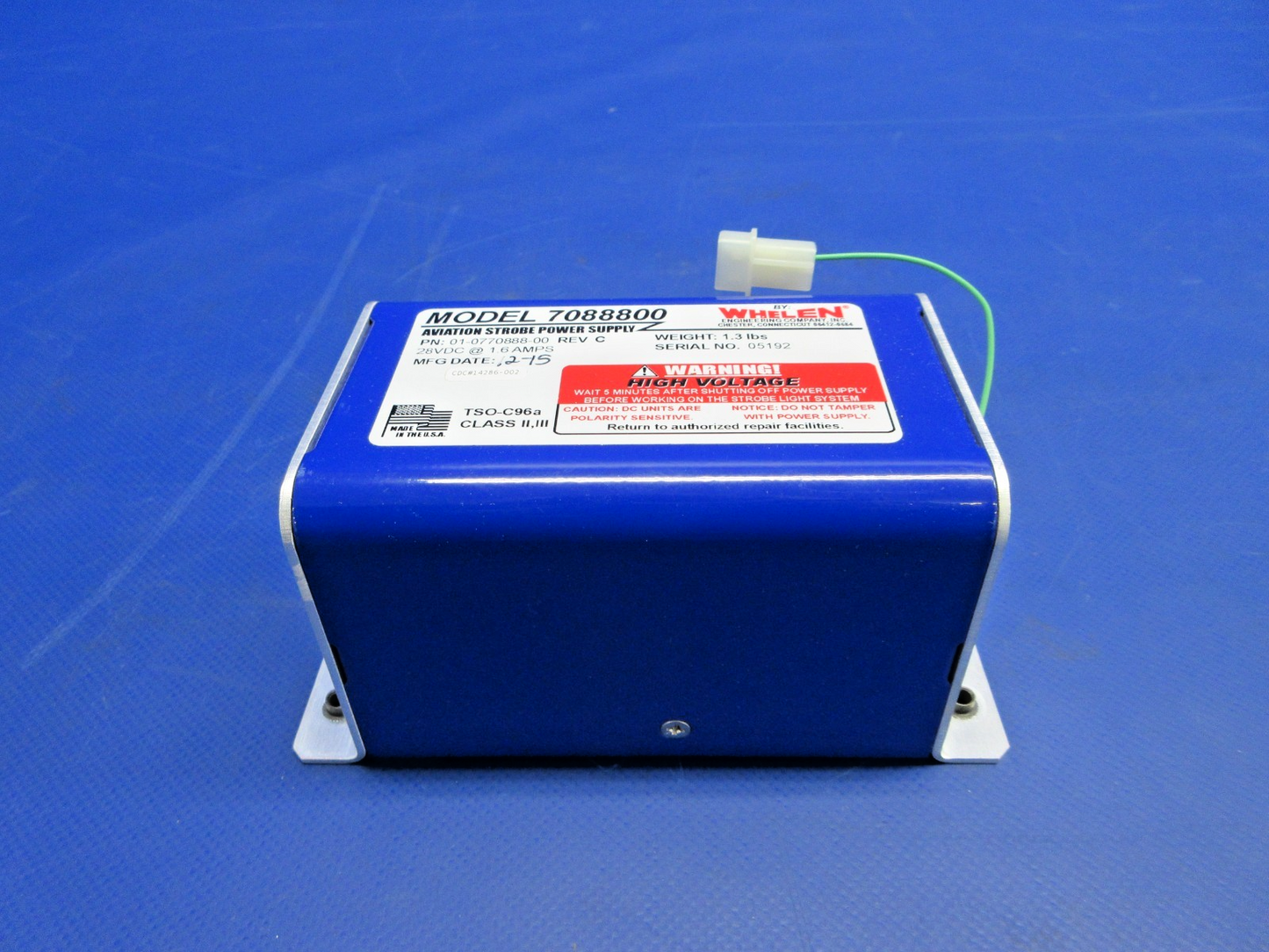 Whelen 7088800 Aviation Strobe Power Supply 28V P/N 01-0770888-00 NOS (0326-969)3