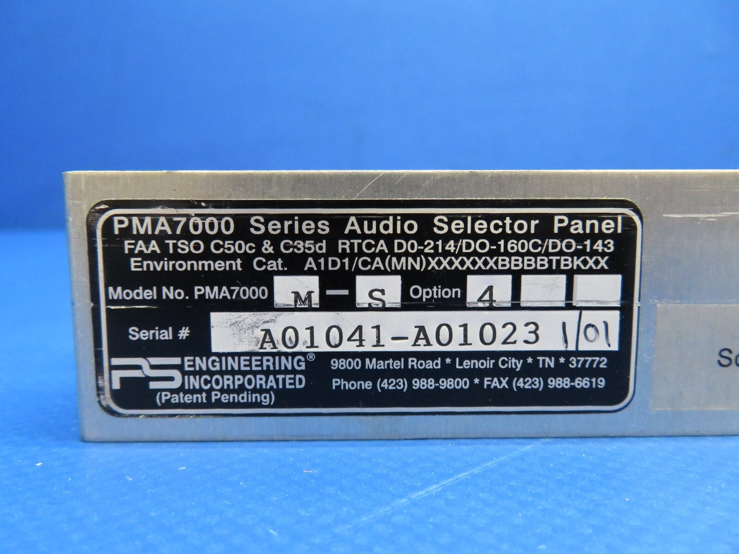 PS Engineering PMA7000M-S Audio Selector Panel 11-33v WARRANTY (0125-142)1