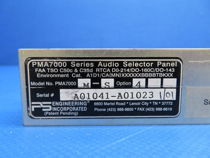 PS Engineering PMA7000M-S Audio Selector Panel 11-33v WARRANTY (0125-142)1