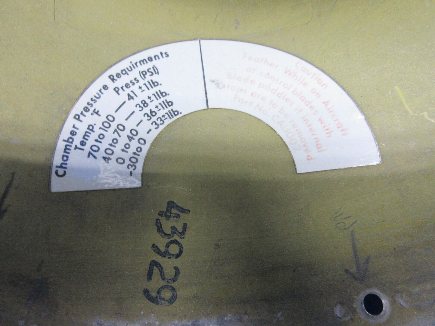 Piper PA31 Navajo Propeller Spinner Cap P/N 43929-2 (0424-1139)