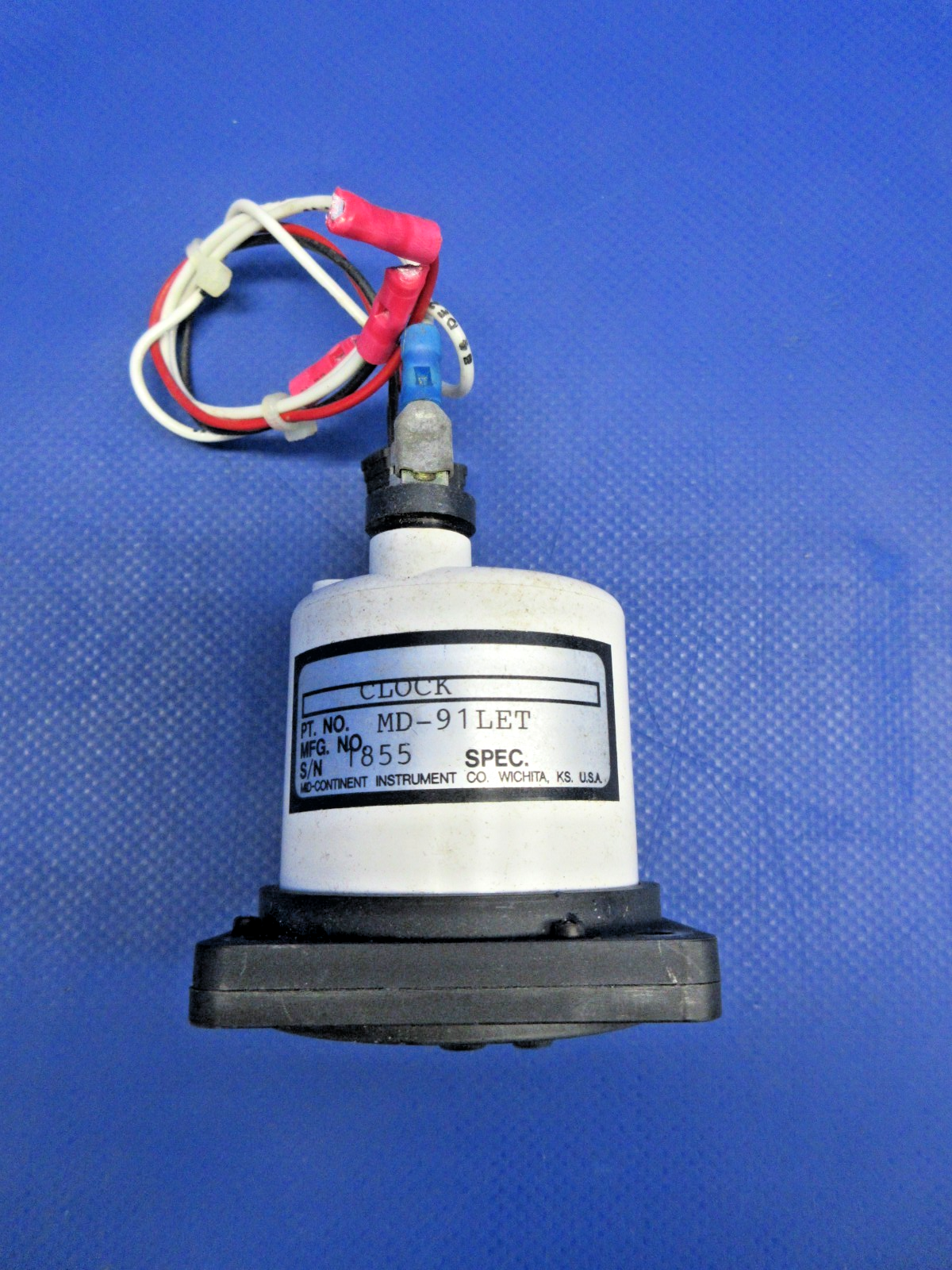 Cessna 172M Mid-Continent Quartz Clock 12-32V P/N MD-91LET TESTED (0726-728)2