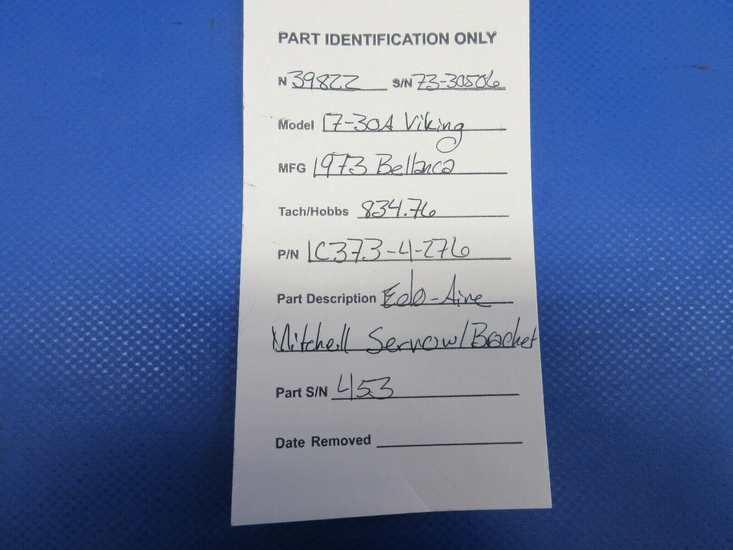 Edo-Aire Mitchell Servo & Bracket P/N 1C373-4-276 w/ Warranty (0524-1299)