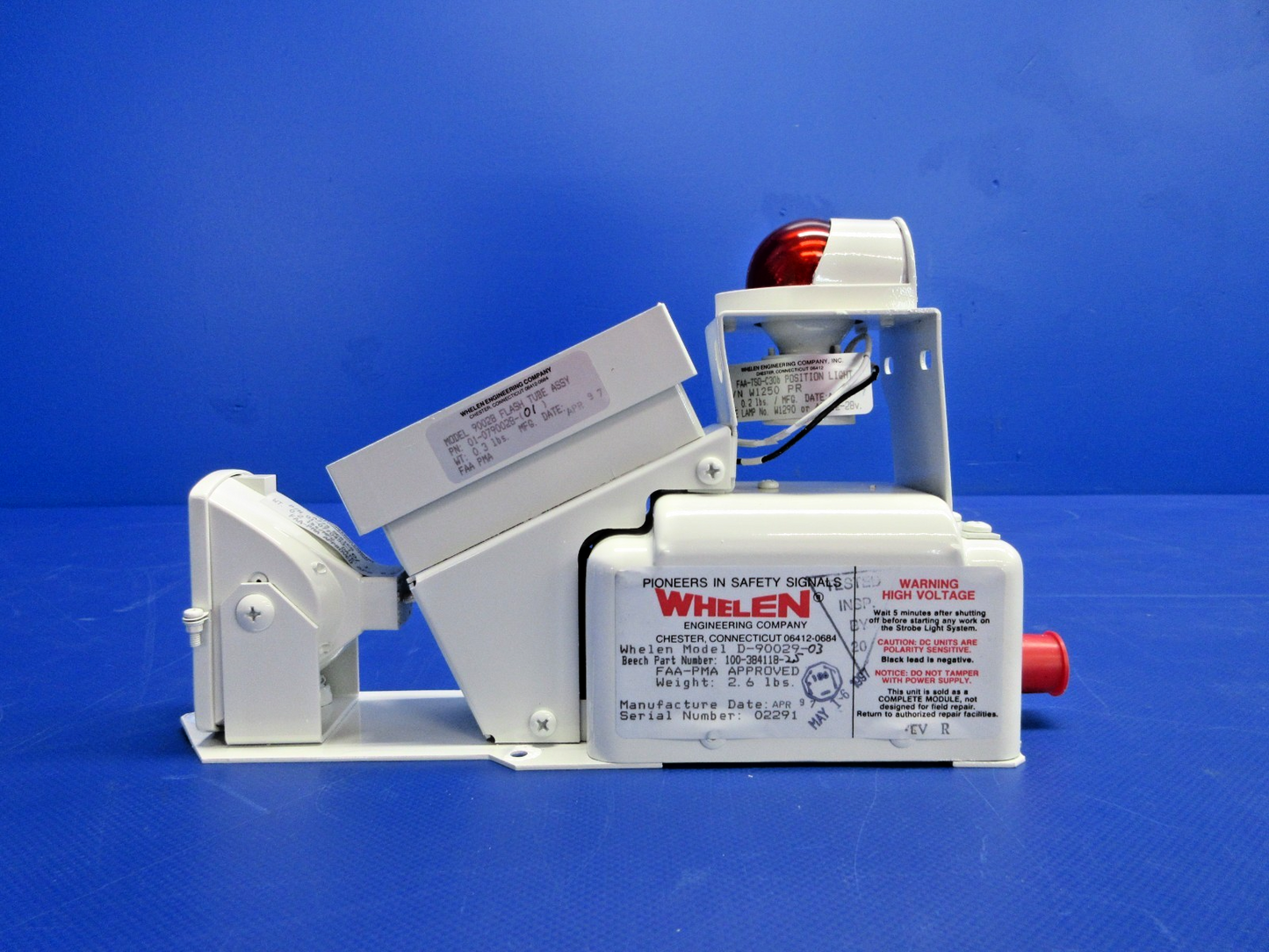 Whelen D-90029-03 RH Strobe Wing Tip Light 28V P/N  100-384118-25 NOS (0326-700)1