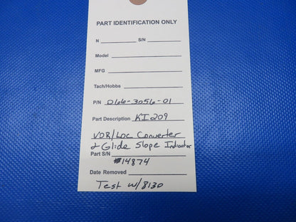 King KI209 VOR/LOC Converter & GS Ind. P/N 066-3056-01 TESTED w 8130 (0324-1754)