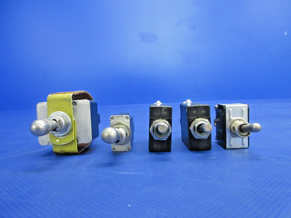 Piper PA24 Toggle Switch & Circuit Breaker LOT 4TL66-1L, MS24658-21  (0826-836)2
