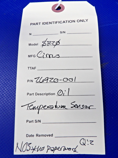 Cirrus SR20 Oil Temperature Sensor P/N 26920-001 NOS (0426-1355)9