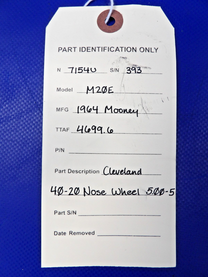 Mooney M20E Cleveland 40-20 Nose Wheel 5.00-5 (0826-2155)13