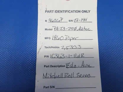 Piper PA-23-250 Aztec Edo-Aire Mitchell Roll Servo P/N 1C363-1-161R (0624-800)