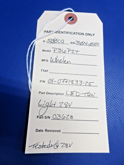 Cessna 310N Whelen P36P2T LED Taxi Light 28V P/N 01-0771833-25 TESTED (0926-744)8