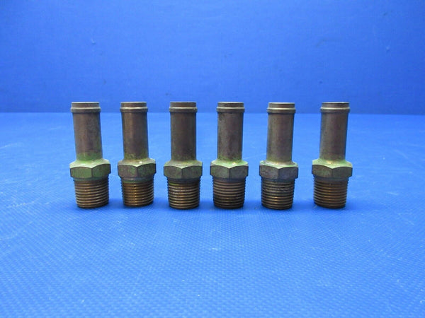 Aircraft Brass Hose Nipple Fitting 5/8" Hose 1/2 NPT P/N AN840-10 NOS (1121-365)