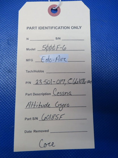 Edo-Aire 5000F-6 Cessna Attitude Gyro P/N 23-501-017 CORE (1124-107)