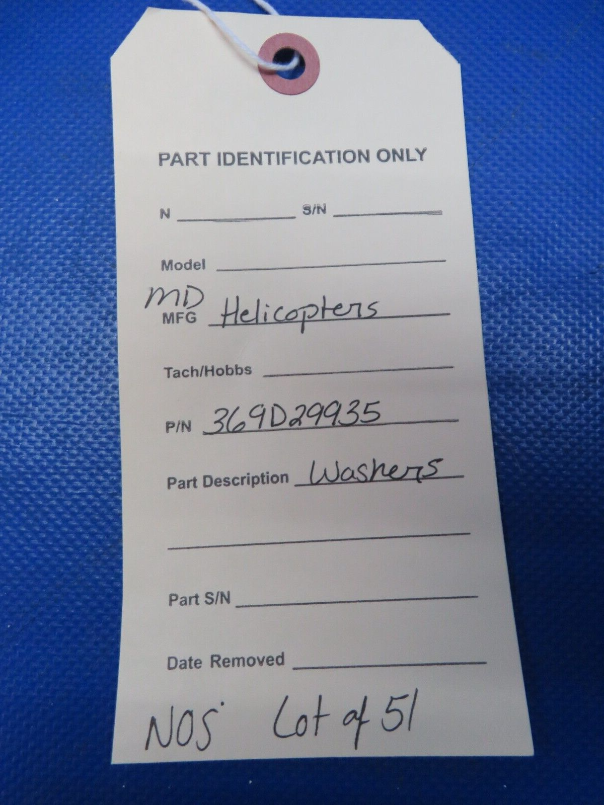 MD Helicopters Washers P/N 369D29935 LOT OF 51 NOS (1124-109)11