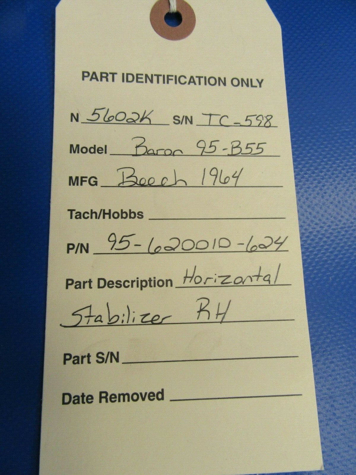 Beech Baron 55 RH Horizontal Stabilizer P/N 95-620010-624 (1019-322)11