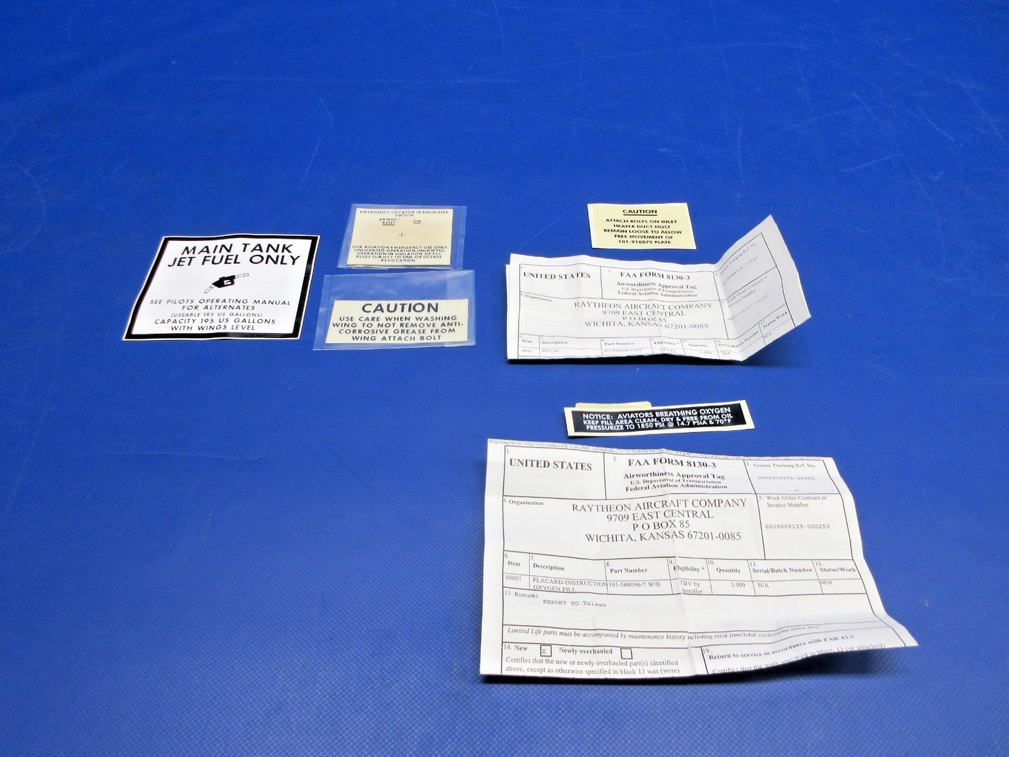 Beech King Air B200 Assorted Decals P/N 101-560096-7 NOS (0426-801)0