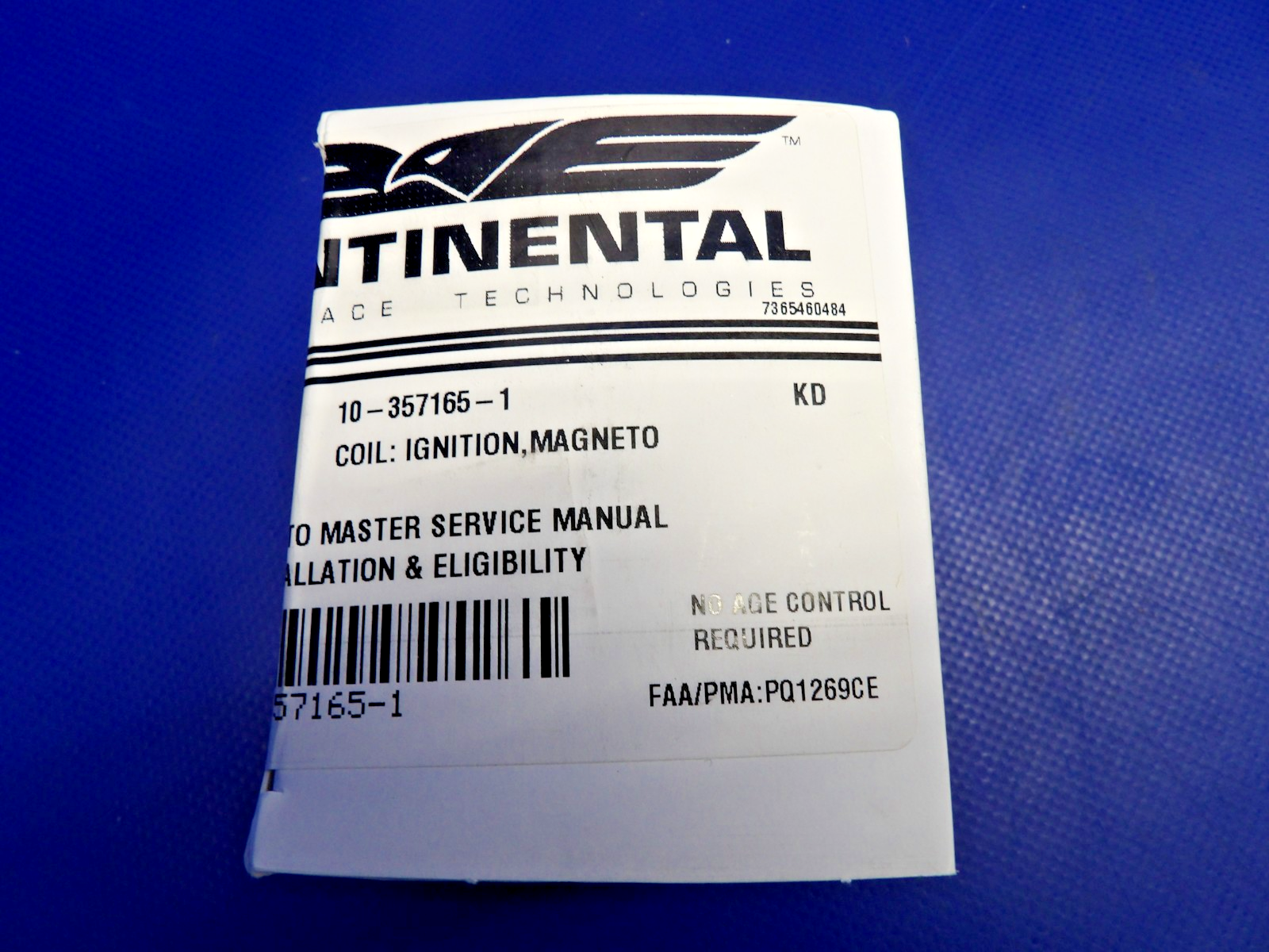 Continental Magneto Ignition Coil P/N 10-357165-1 NOS (0426-1223)1