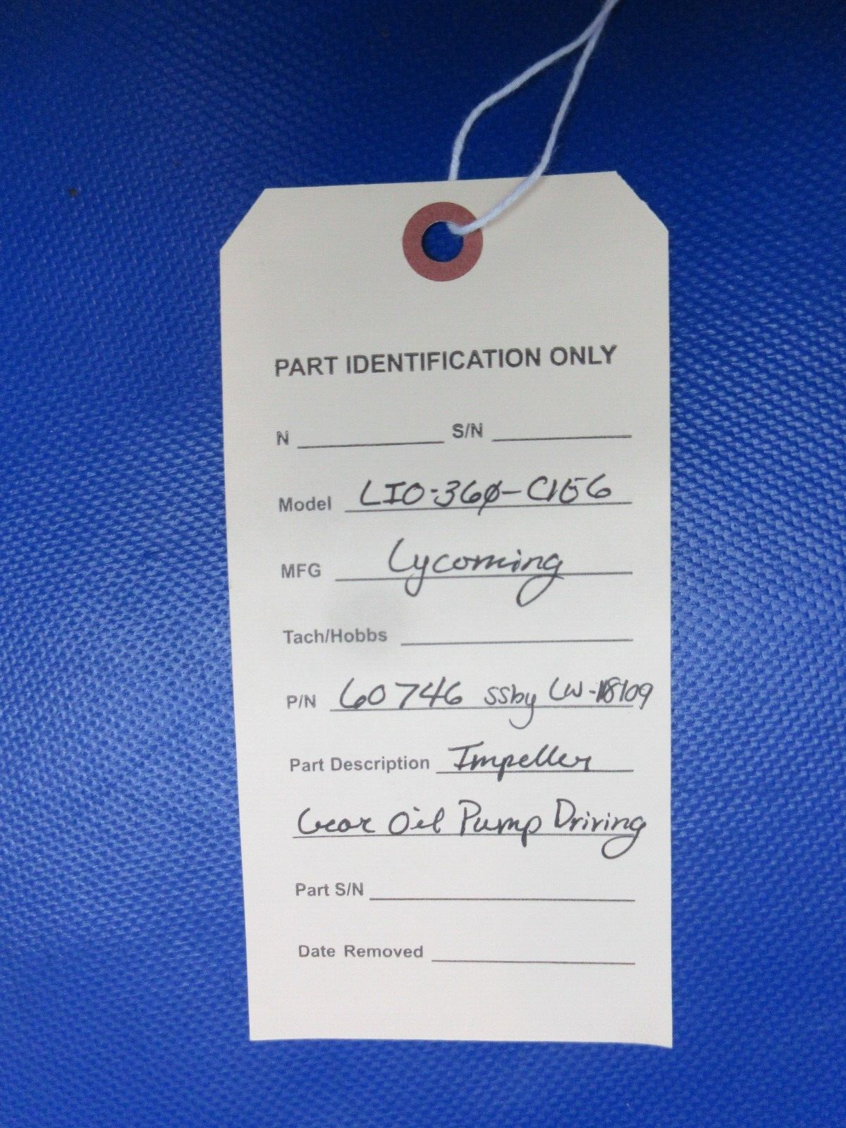 Lycoming LIO-360 Impeller Gear Oil Pump Driving P/N 60746 (0424-604)