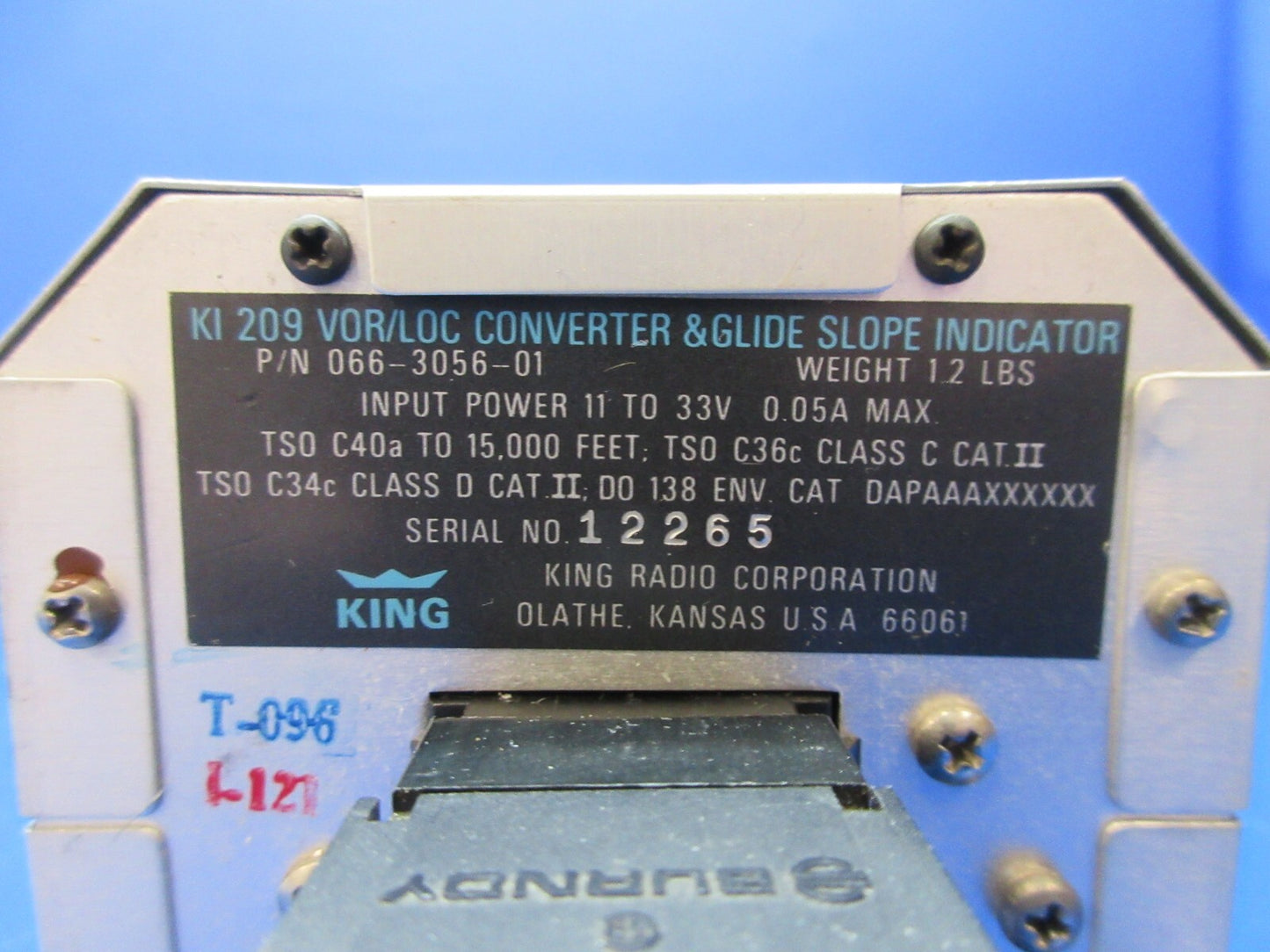 King KI209 VOR/LOC Converter & GS Indicator P/N 066-3056-01 CORE (0125-1464)7