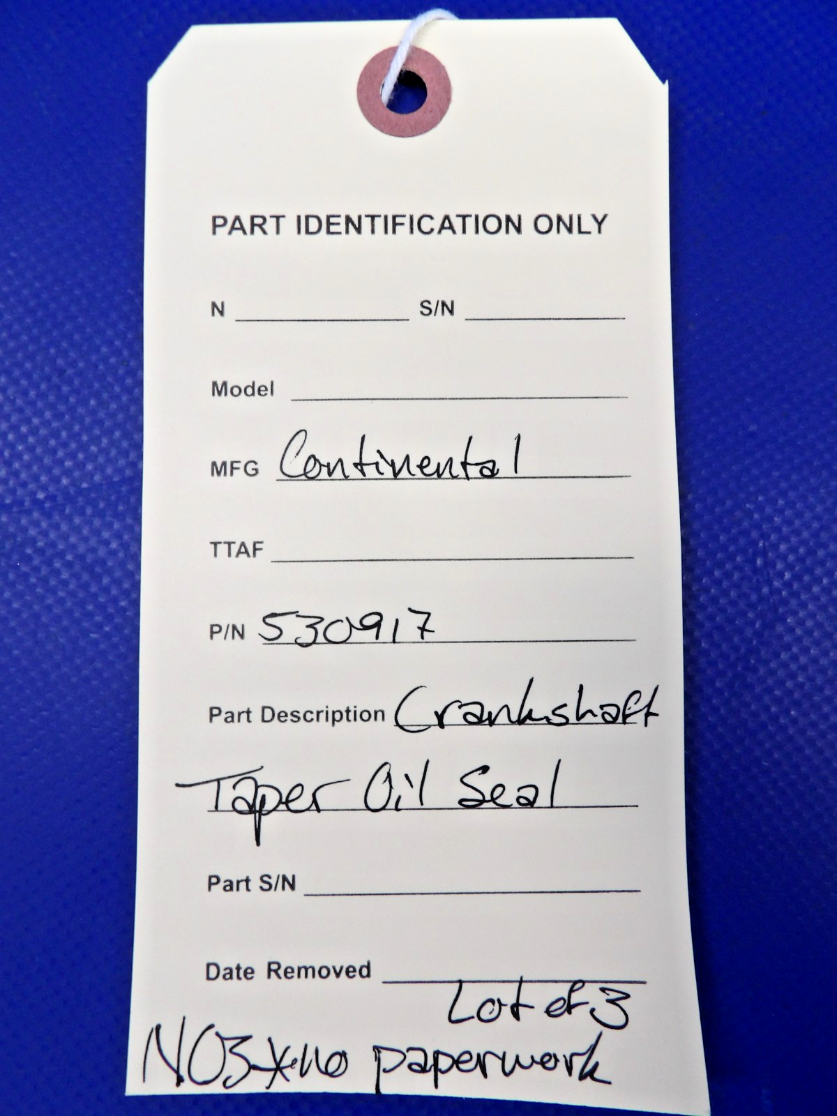 Continental Crankshaft Taper Oil Seal P/N 530917 LOT OF 3 NOS (0426-1360)9