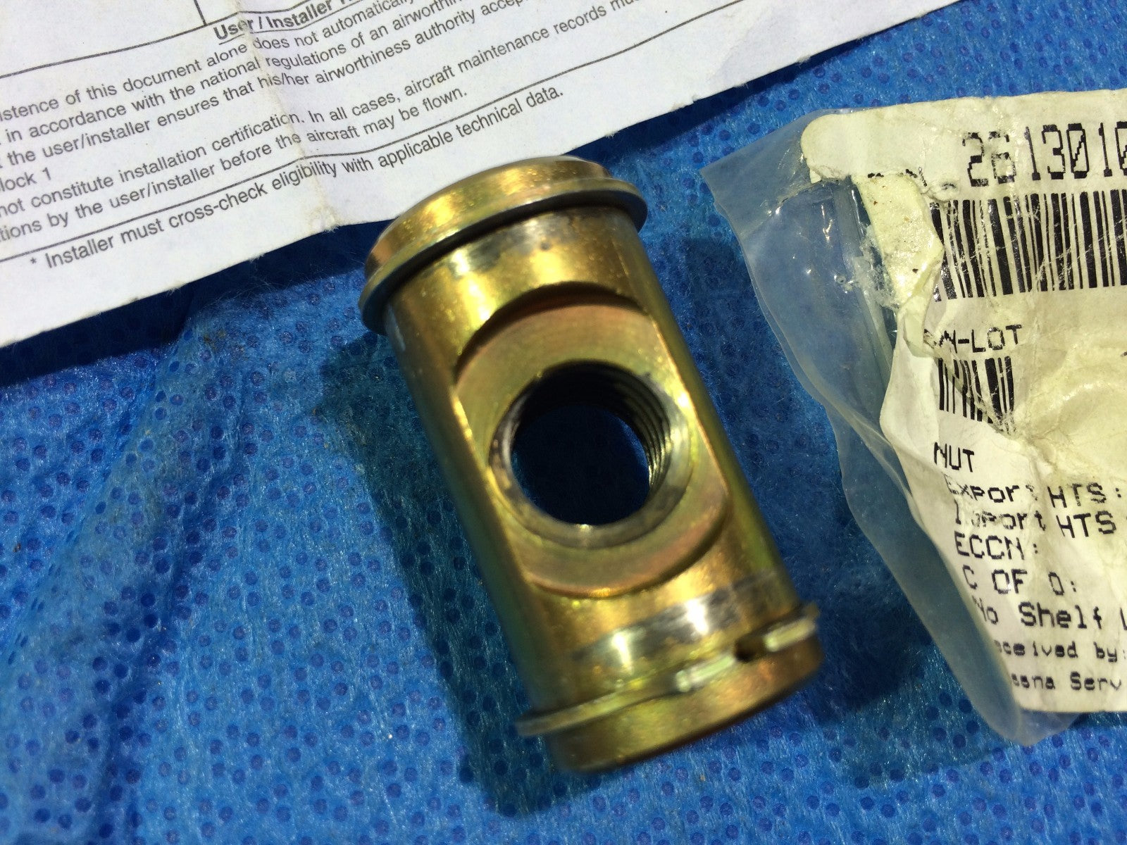 Cessna Caravan Rudder Bar Barrel Nut P/N 2613010-13 (0816-57)1