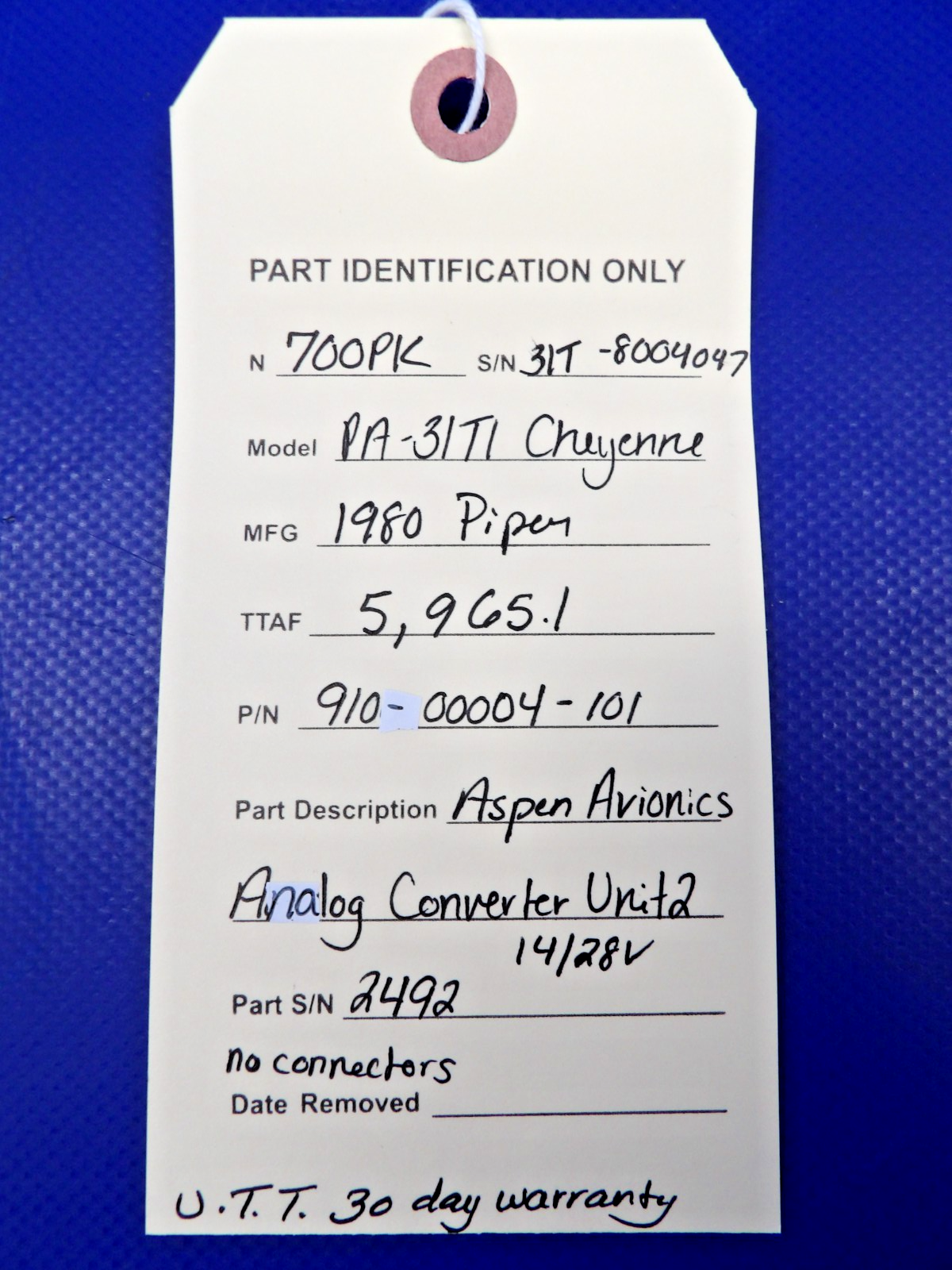 Piper Aspen Avionics Converter Unit 14/28V 910-00004-101 WARRANTY (0626-1311)9