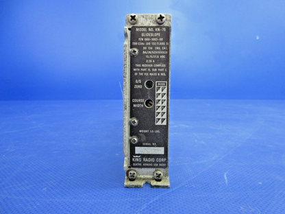 King KN-75 Glideslope Receiver 14/28V P/N 066-1063-00 WARRANTY (0926-792)0