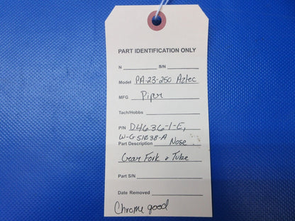 Piper PA-23-250 Aztec Nose Gear Fork & Tube P/N D4636-1-E (0924-1409)