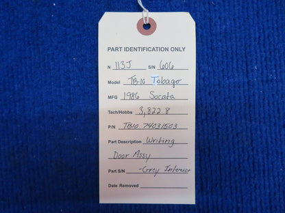 Socata TB-10 Writing Door Assy P/N 74031503 (0722-533)